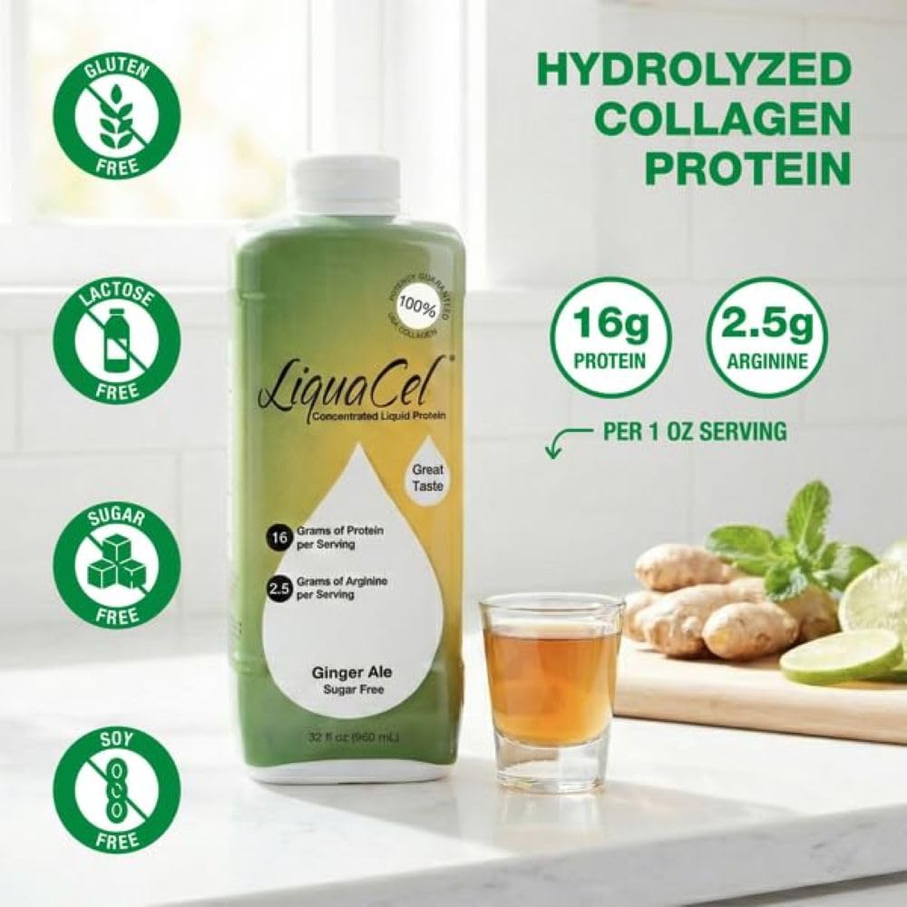 LiquaCel bottle label showing nutrition details and ingredients.