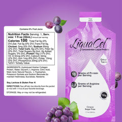 LiquaCel peach mango flavor protein packet easy to mix with drinks
