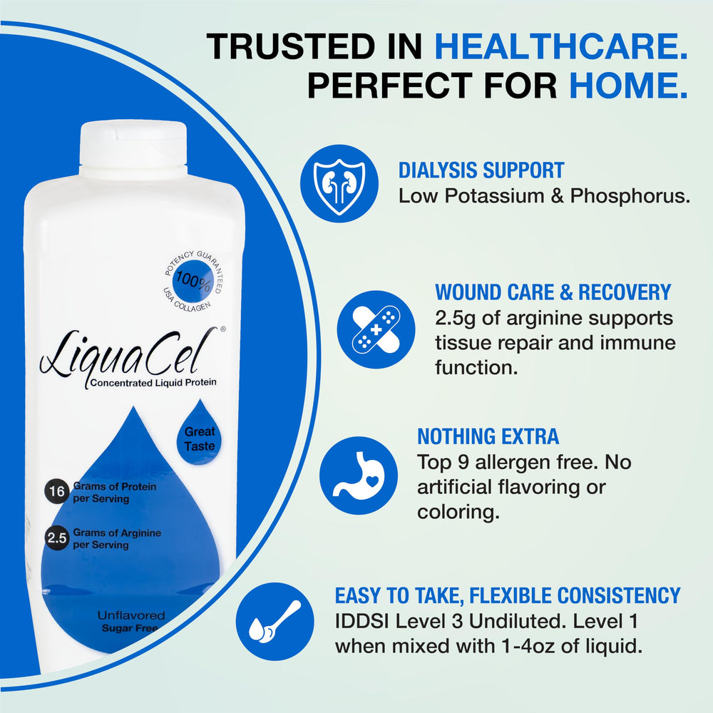 LiquaCel ready-to-drink served in glass for quick protein boost