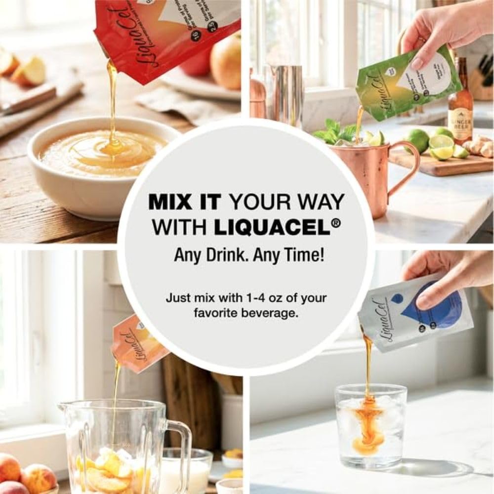 LiquaCel sugar-free gluten-free label highlights dietary flexibility.