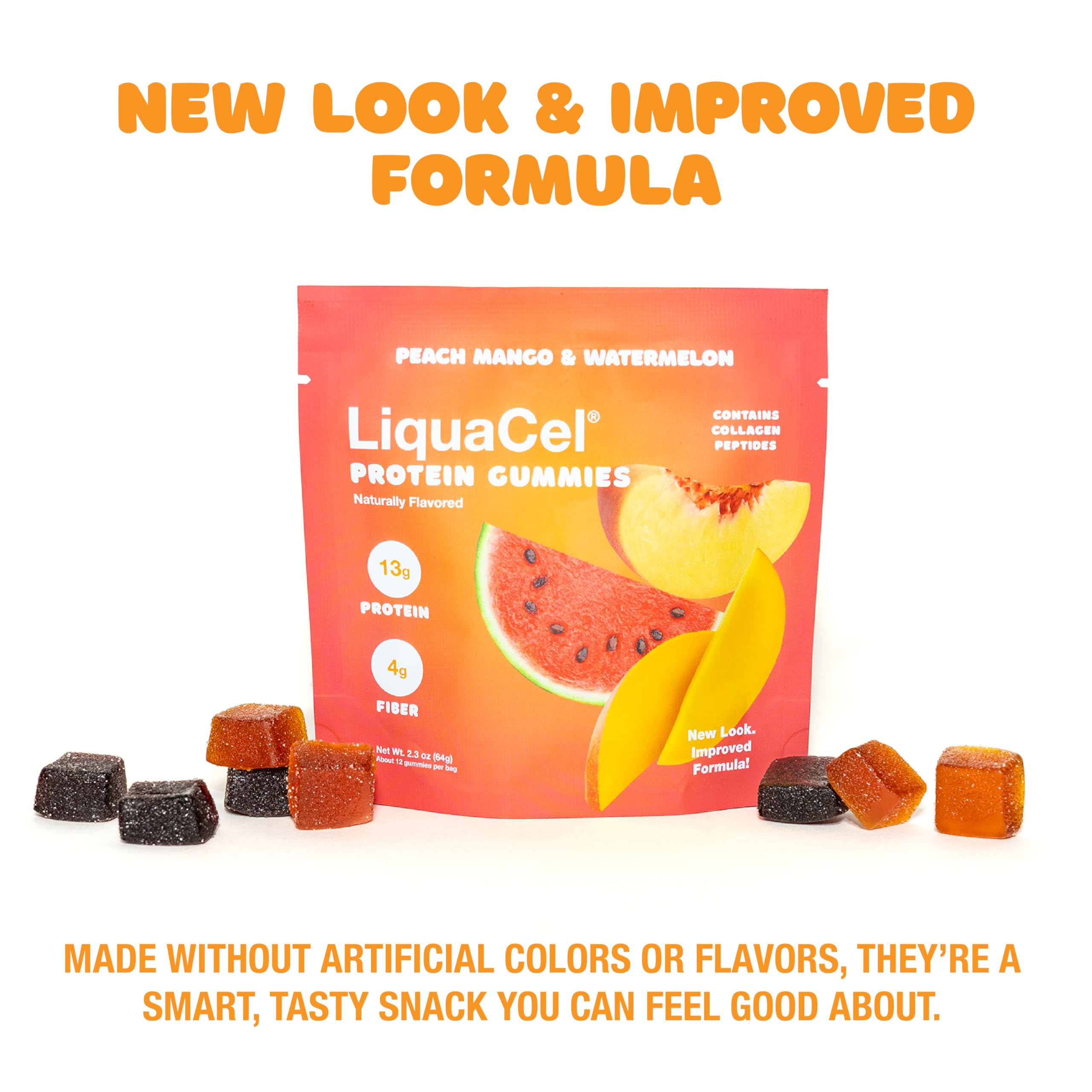 LiquaCel watermelon-flavor gummies vibrant color for snacking