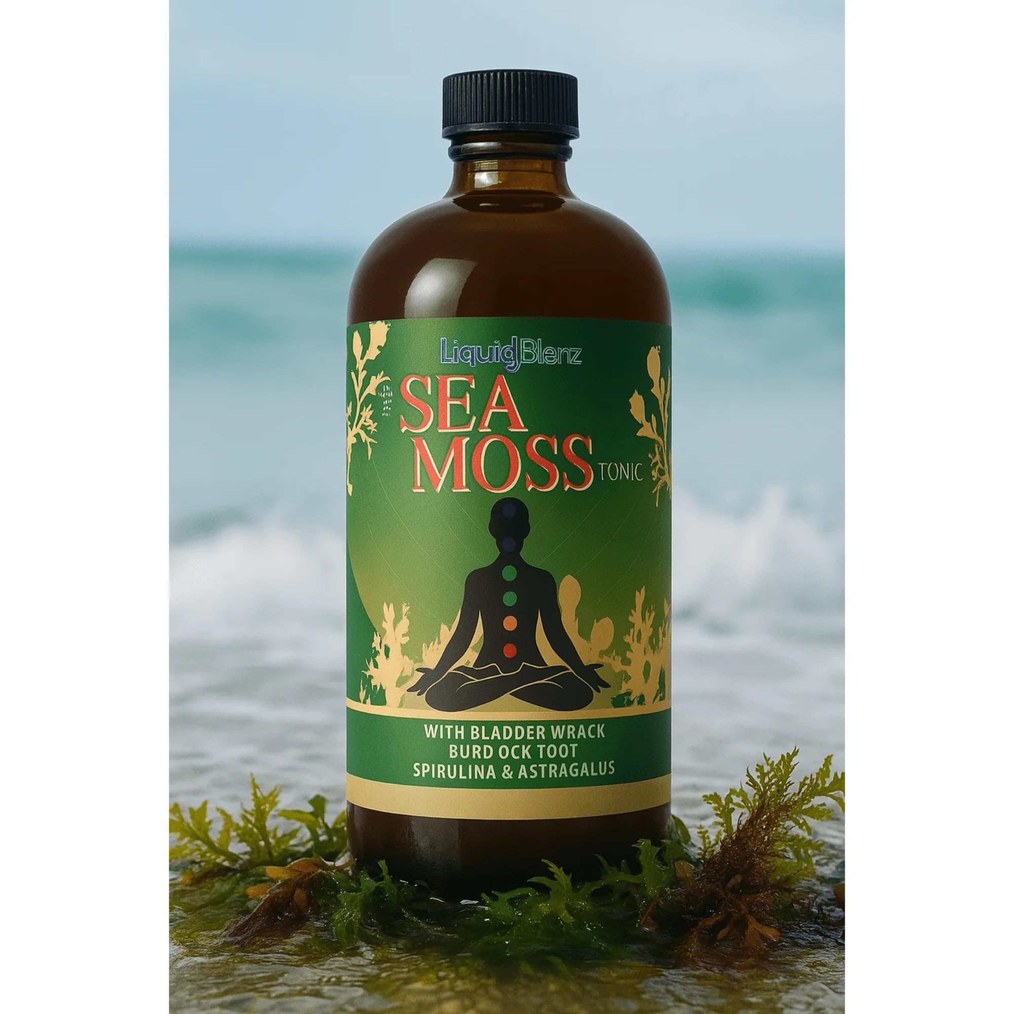 LIQUID BLENZ Sea Moss Tonic serving ideas for beverages.