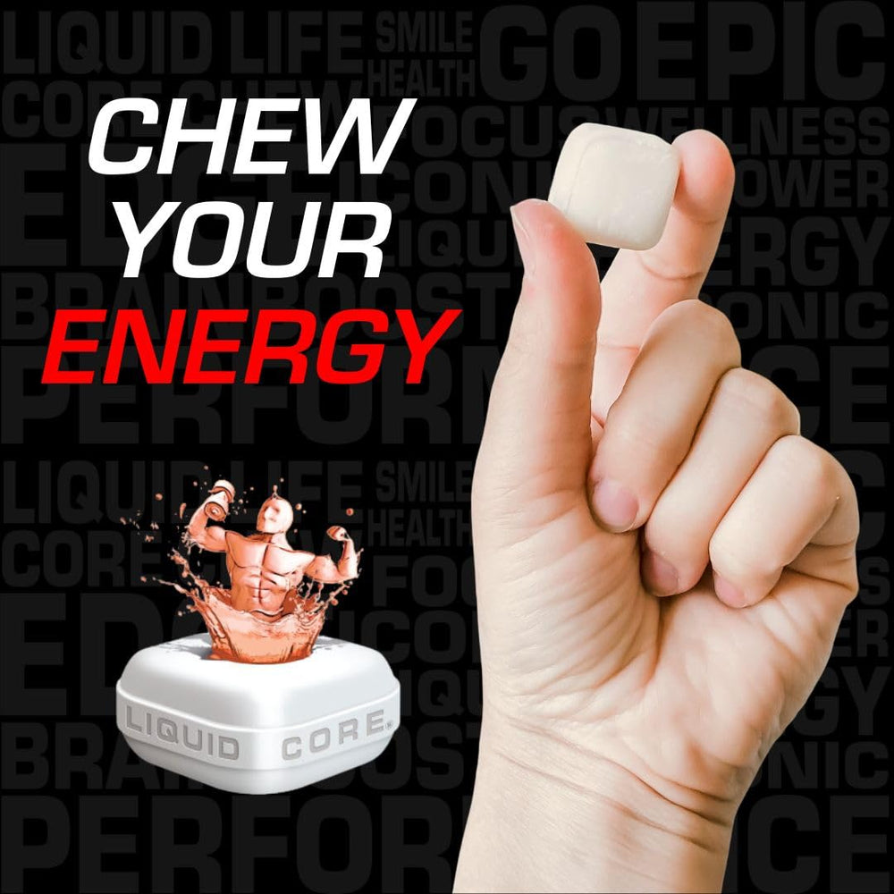 Apollo Energy Gum mint shell with xylitol for a refreshing taste and oral routine.