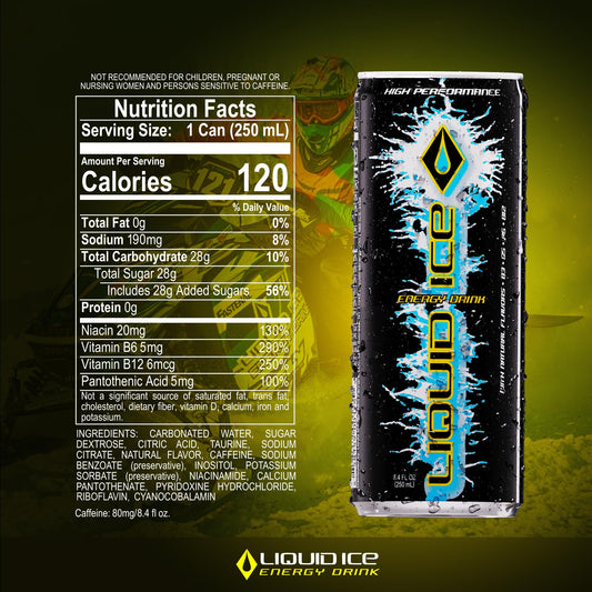 Liquid Ice Supreme Classic can label close-up, bold flavor and USA-made quality