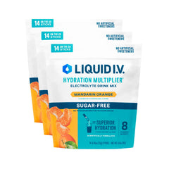 Liquid I.V. Mandarin Orange sugar-free packet ready for on-the-go hydration