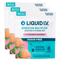 Liquid I.V. Rainbow Sherbet sugar-free 3-pack ready for on-the-go hydration