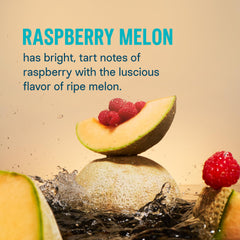 Glass of Liquid I.V Raspberry Melon hydration ready to drink