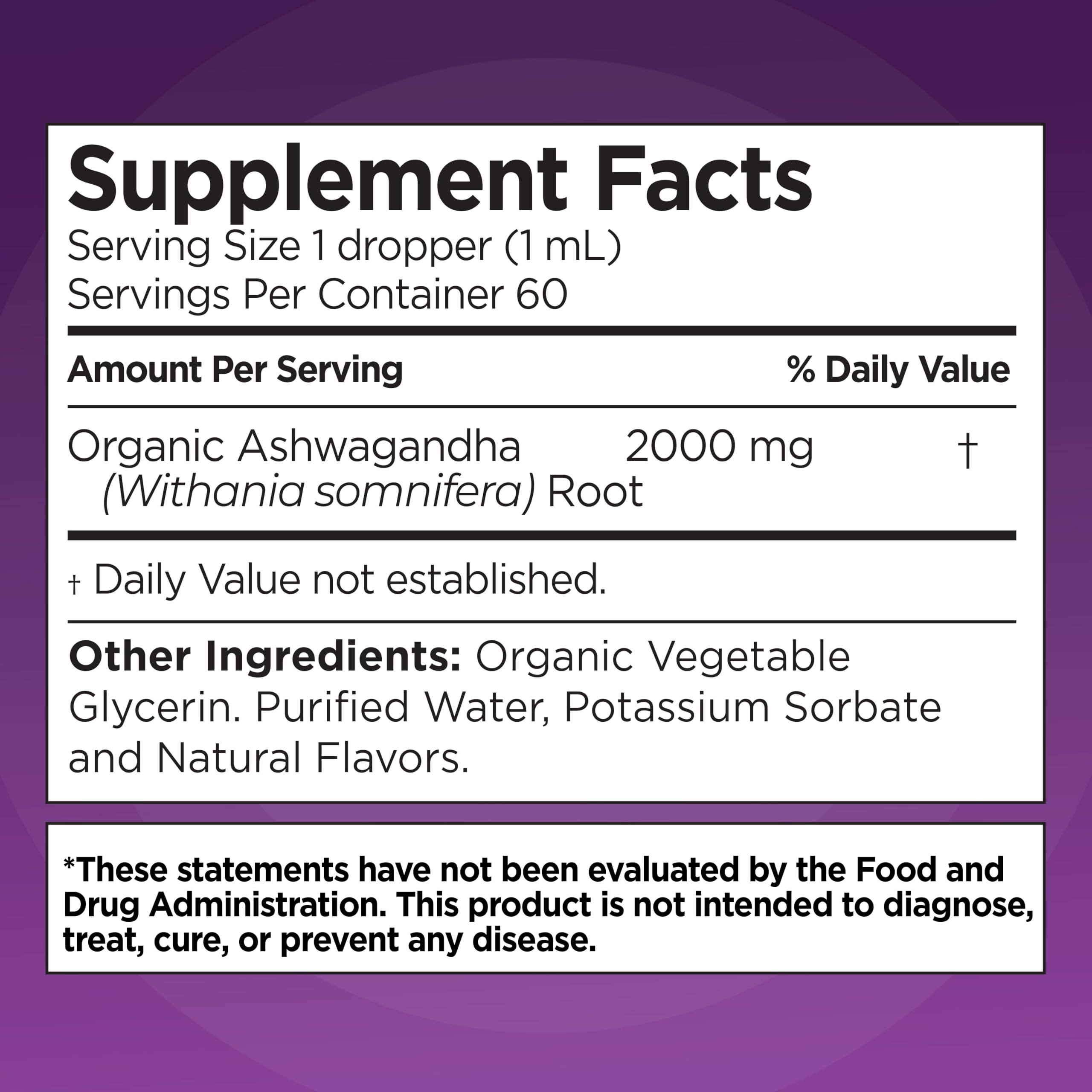 Liquid Naturals Ashwagandha Drops dropper full showing easy dosing
