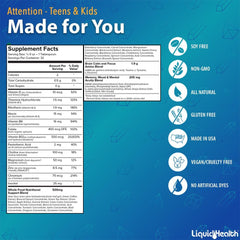 LIQUIDHEALTH Attention supports focus during homework and study