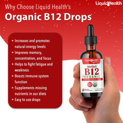 LIQUIDHEALTH B12 drops label emphasizes USA-made quality