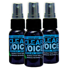 LIQUIDHEALTH Clear Voice bottle front view for travel-ready throat relief