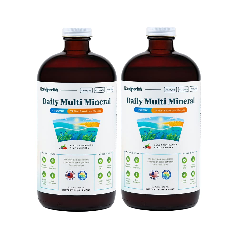 LIQUIDHEALTH daily multi mineral bottle with dropper for easy dosing and immune support