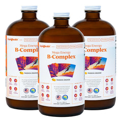 LIQUIDHEALTH Mega Energy B-Complex bottle showing energy-boosting formula