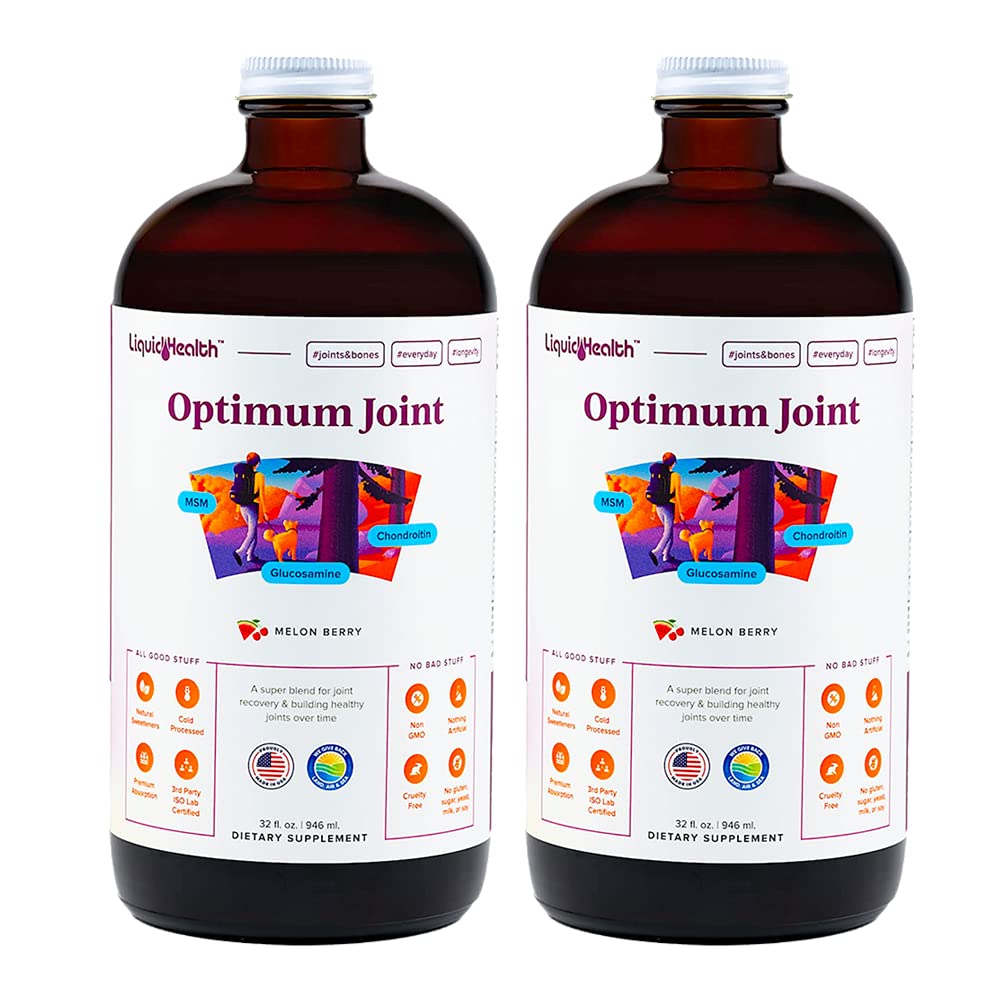 LIQUIDHEALTH Optimum Joint bottle pour for easy daily use and mobility support.