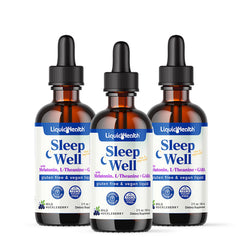 LIQUIDHEALTH Sleep Well bottle with melatonin drops for restful sleep
