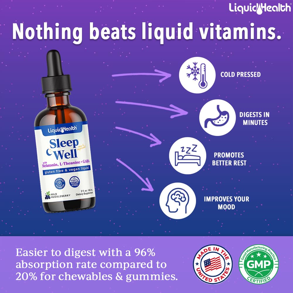 Dropper delivering Sleep Well drops before bed for bedtime support