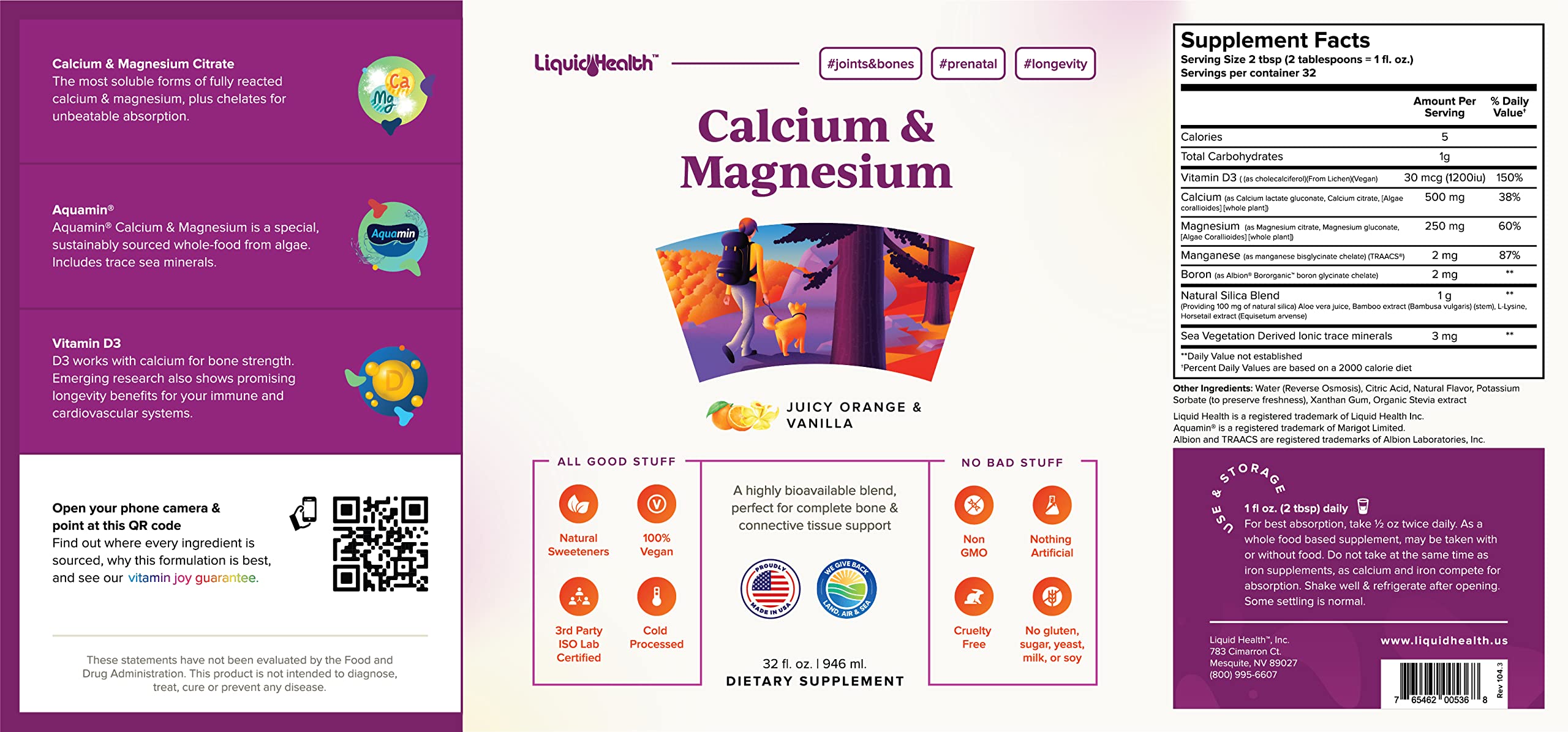Vegan, non-GMO formula suitable for dietary restrictions
