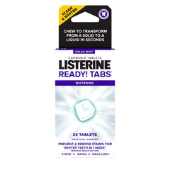 Listerine Ready! Tabs Polar Mint packaging for on-the-go freshness