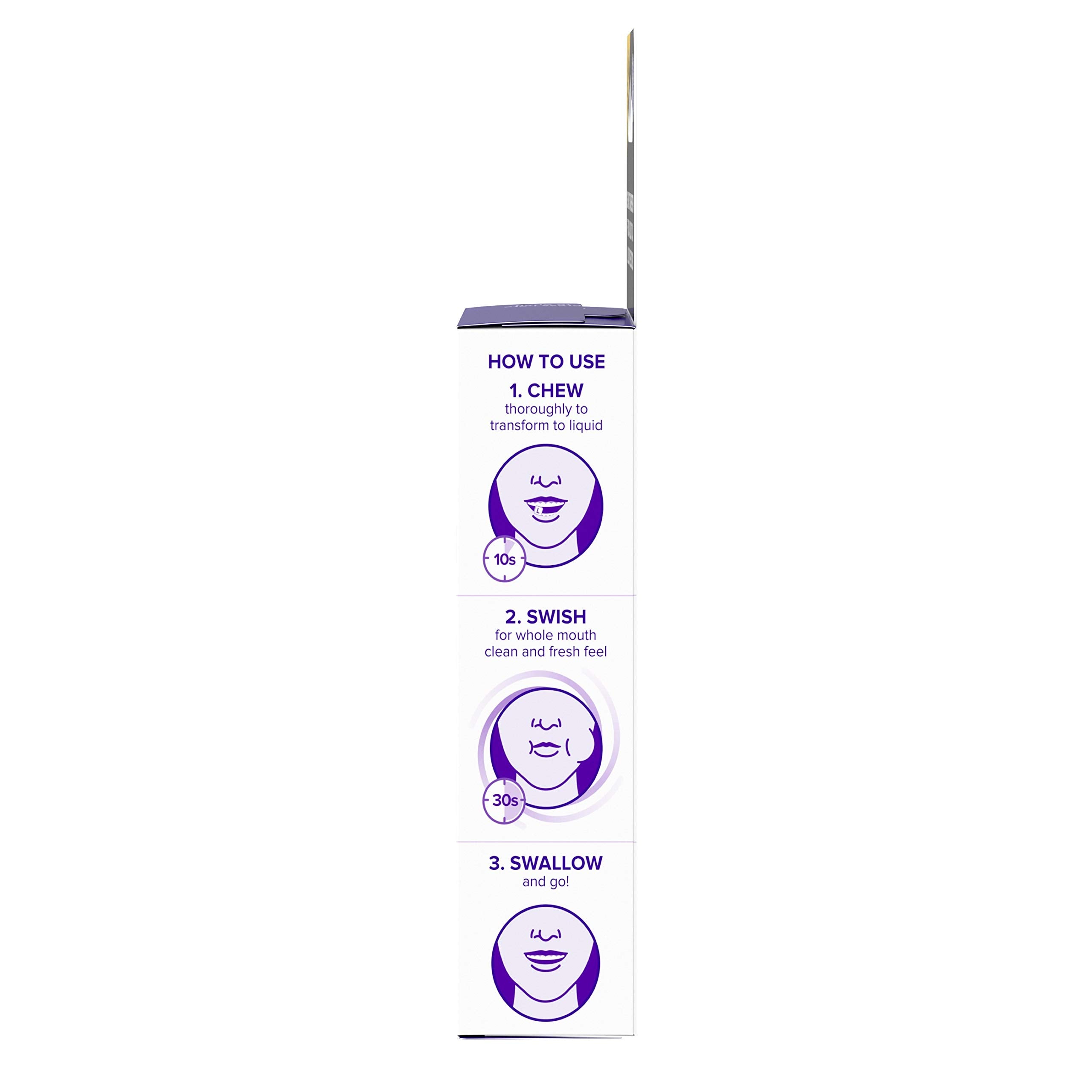 Listerine Ready! Tabs sugar-free and alcohol-free, travel-friendly