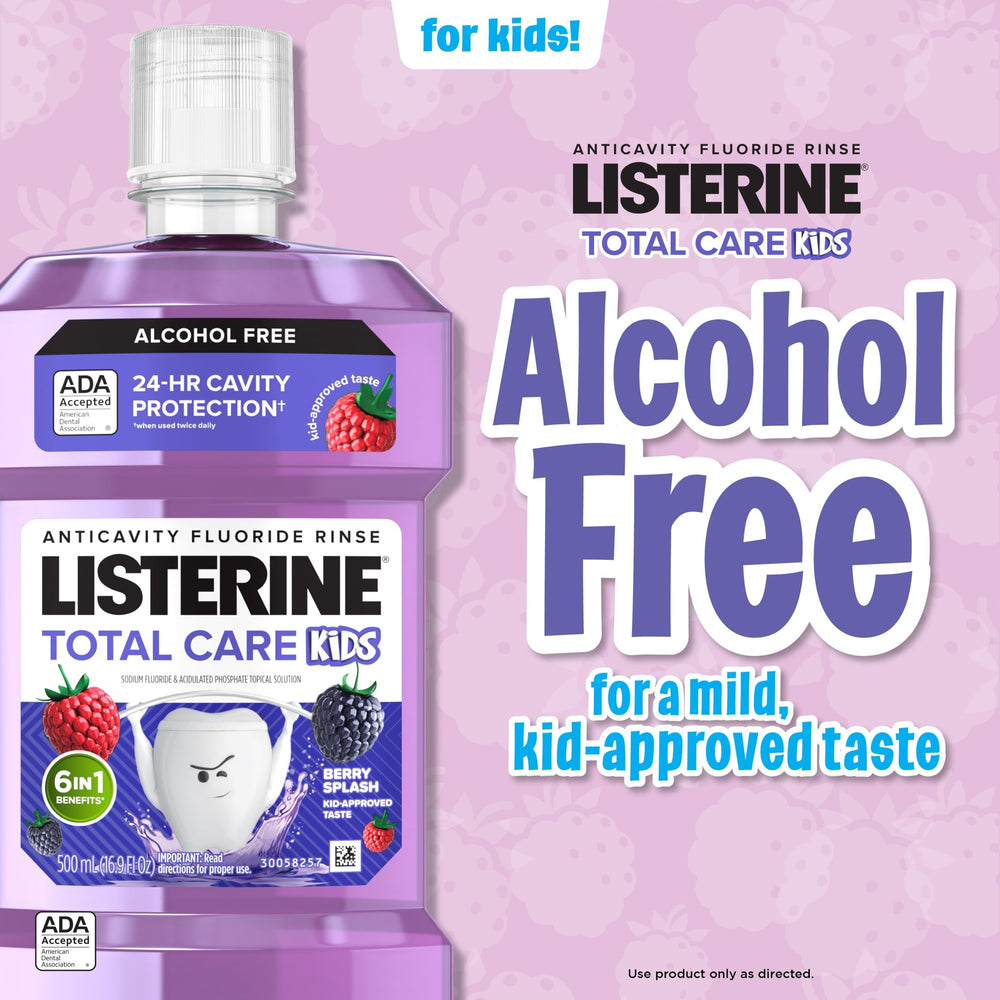 Bottle highlights fresh breath potential and kid-friendly flavor