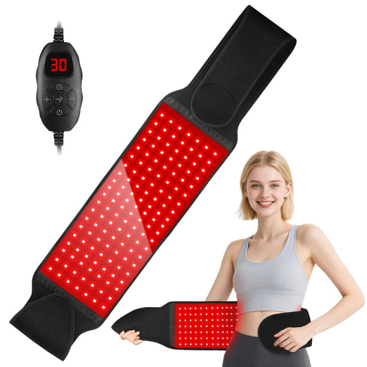 LITDUCK red light therapy belt front view for targeted waist use