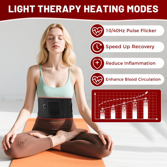 LITDUCK red light therapy belt worn at the waist for flexible at-home use