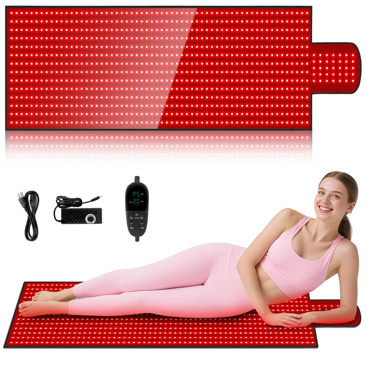 LITDUCK red light therapy mat with full body coverage for comprehensive in-home sessions.