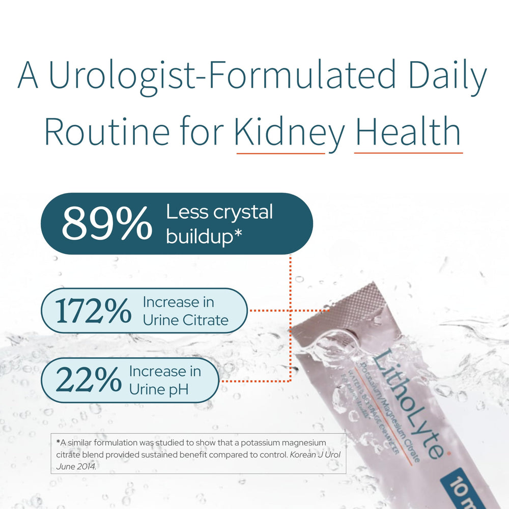 LithoLyte 10mEq stick stirred into juice provides citrate boost without calories.
