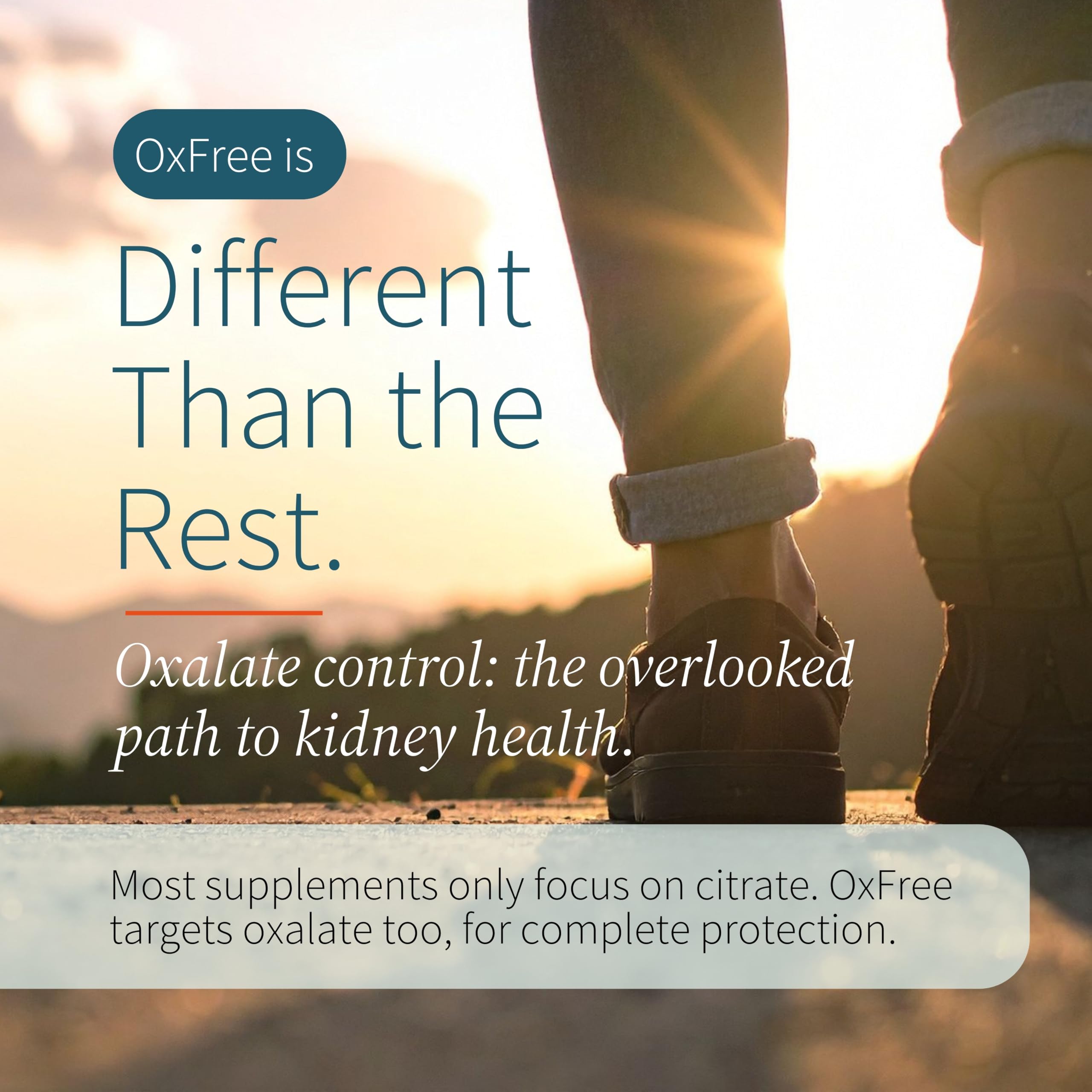 LithoLyte OxFree bottle being poured for convenient daily kidney support