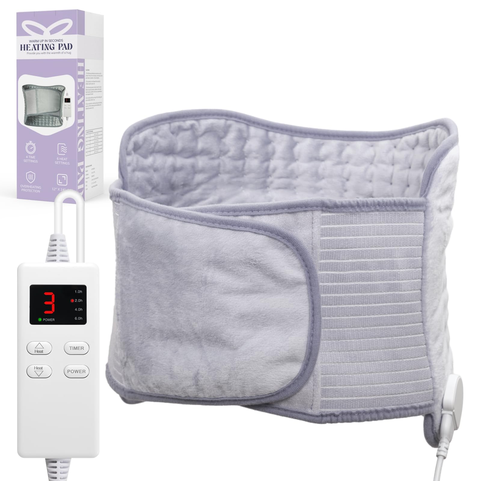 LitlisFly heating pad on back and shoulder delivers soothing warmth for daily relief.
