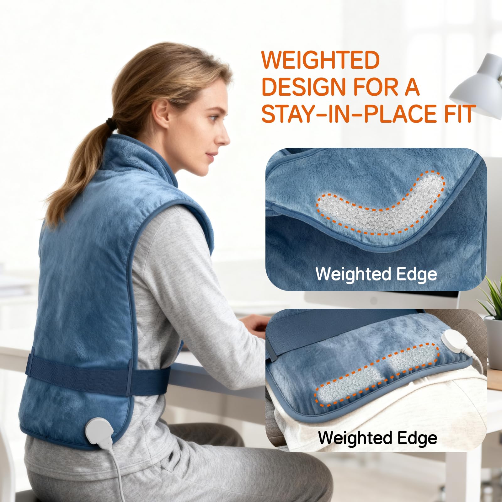 LITLISFlY heating pad soft-flannel texture provides cozy warmth and plush comfort.