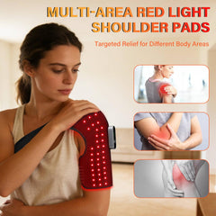 Liufige shoulder pad back view showing adjustable fit and wrap.