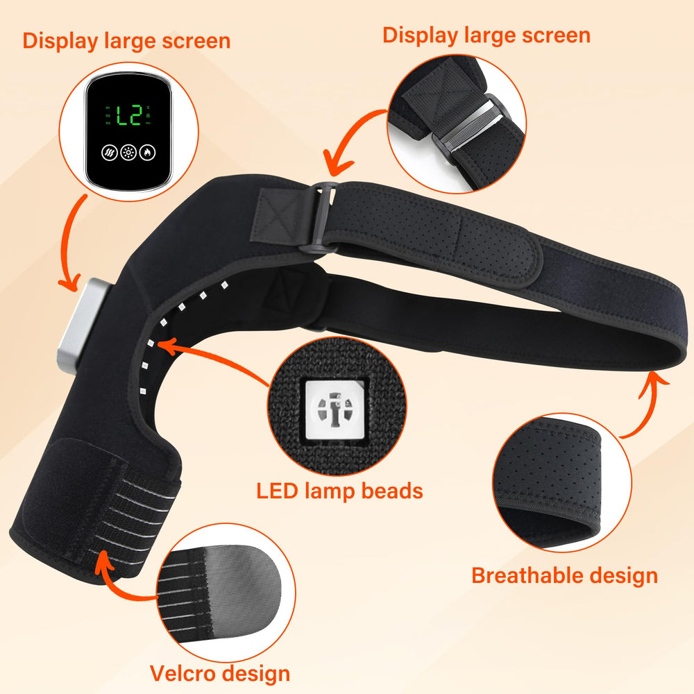 Liufige shoulder pad digital display for timer and settings.