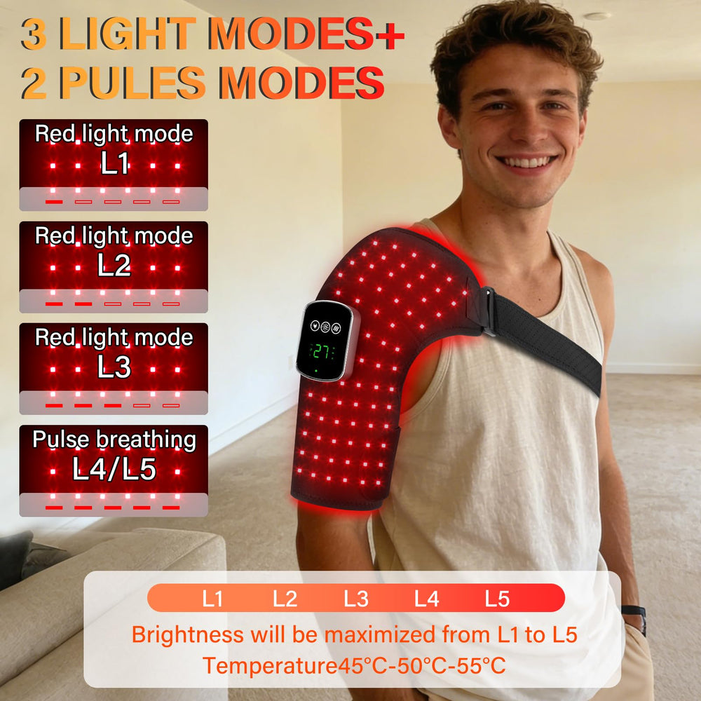Liufige shoulder pad side view with straps for secure wear.