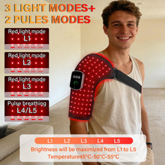 Liufige shoulder pad side view with straps for secure wear.
