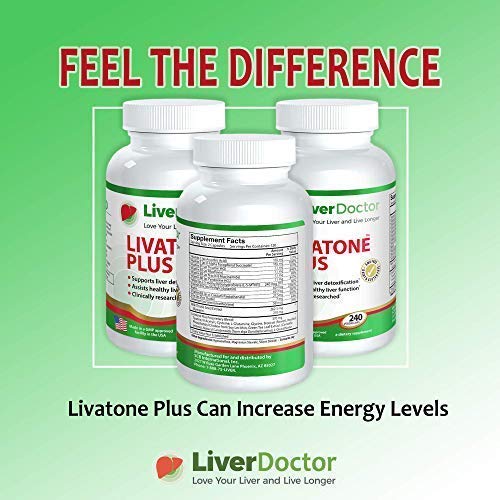 Livatone Plus bottle label closeup enabling informed supplement choices