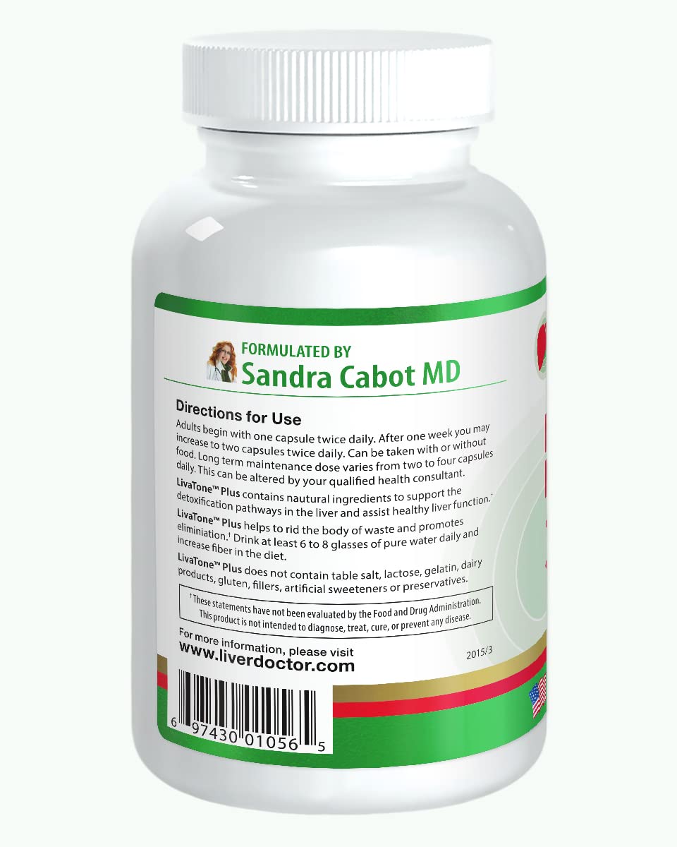 Livatone Plus capsules closeup showing easy-to-swallow detox capsules for daily use
