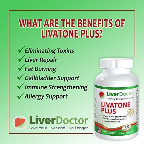 Livatone Plus GMP USA facility label emphasizing quality manufacturing