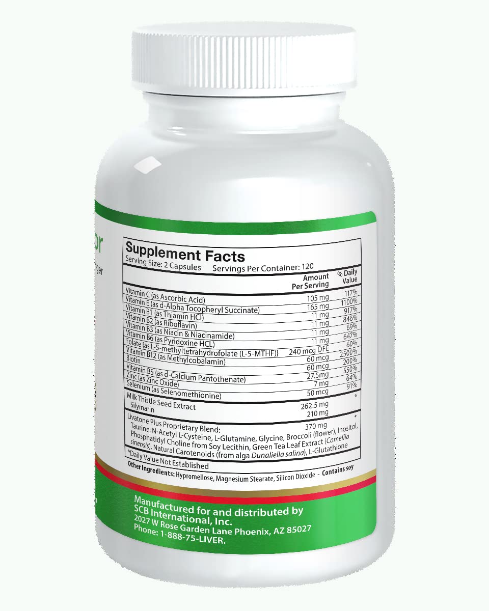 Livatone Plus milk thistle extract closeup highlighting liver support ingredient