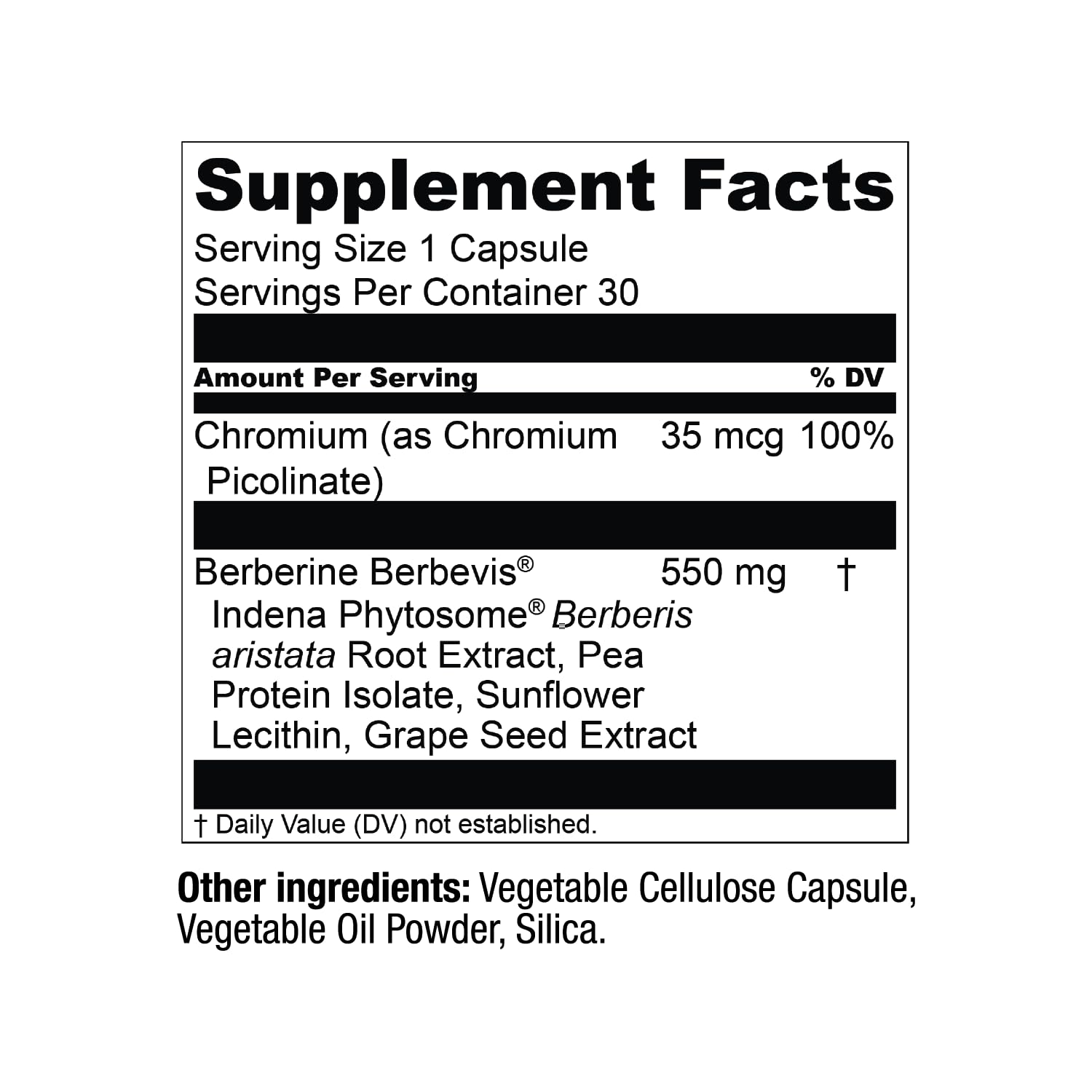 Live Conscious Berberine Phytosome ingredients; phytosome tech boosts absorption.