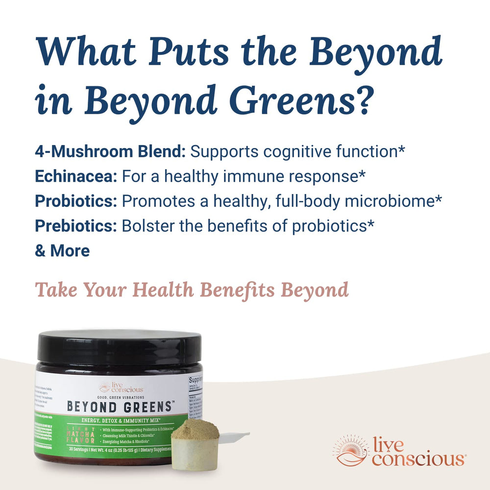 Close-up of chlorella ingredient from Live Conscious Beyond Greens.