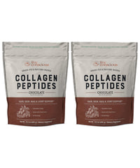 Live Conscious Collagen Peptides Chocolate bottle showing premium grass-fed formula for skin support