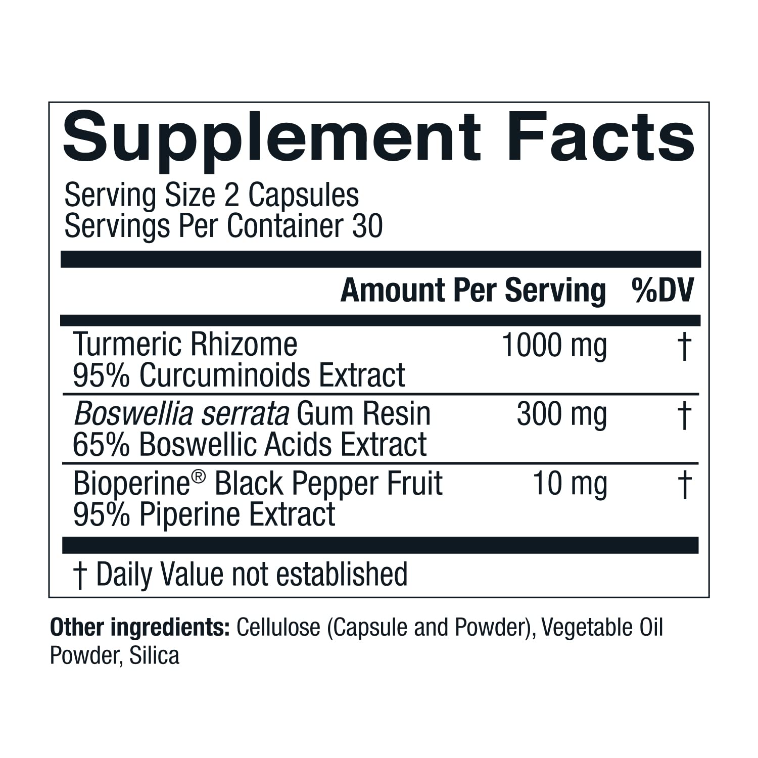 Live Conscious CurcuWell bottle label detail focusing on ingredients and serving size