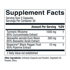 Live Conscious CurcuWell bottle label detail focusing on ingredients and serving size