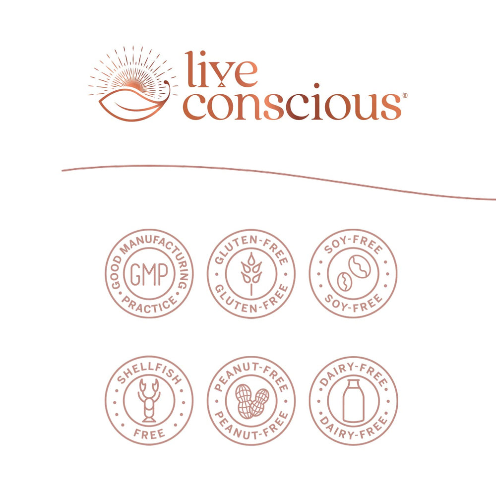 Live Conscious LiverWell capsules stacked to emphasize easy, daily metabolic support.