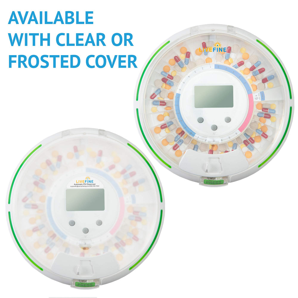 Live Fine 6 dosage rings shown for accurate scheduling and dose accuracy.