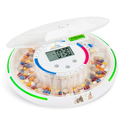 Live Fine pill dispenser carousel loading for quick daily setup and easy use.