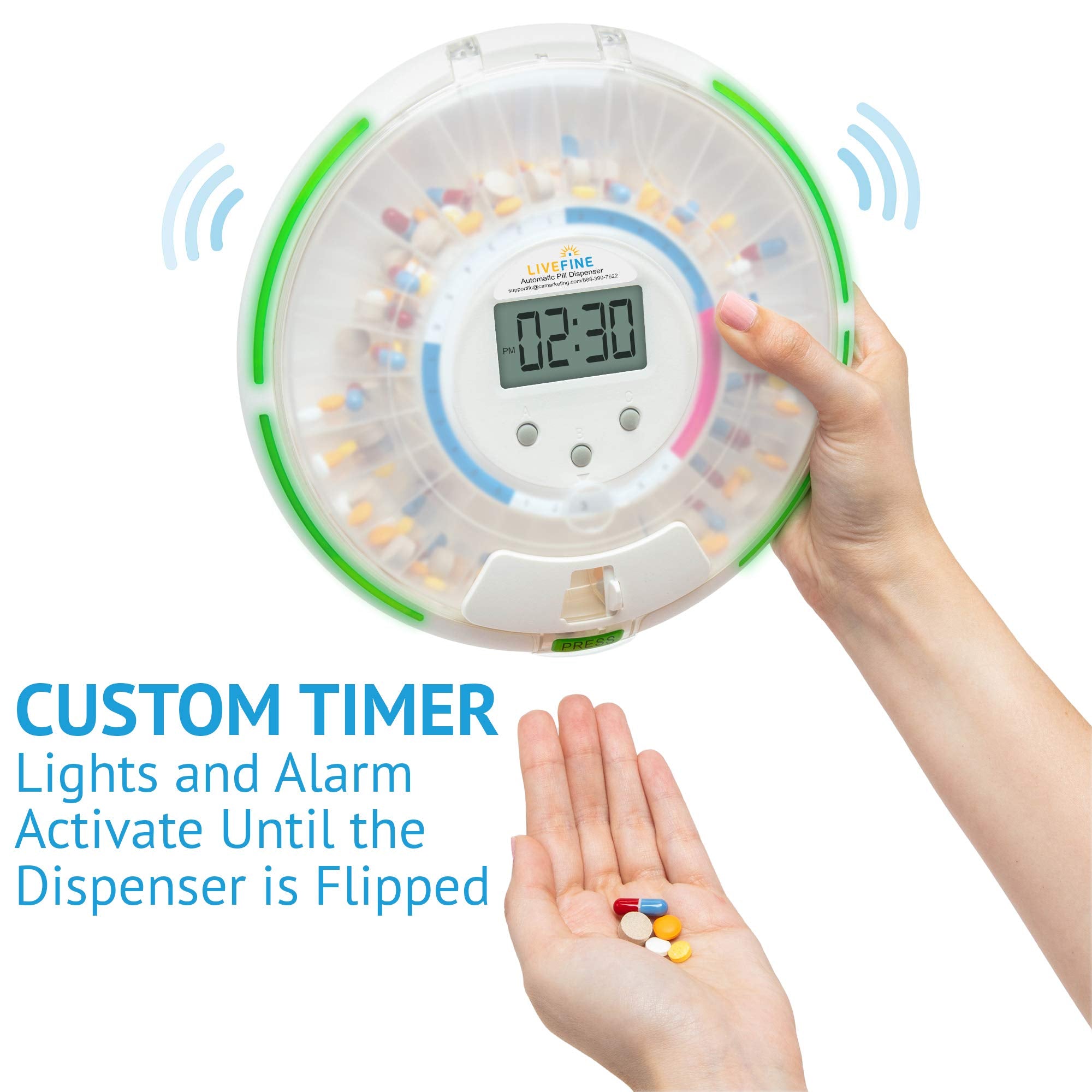 Live Fine quick fill carousel demonstrates easy loading of prescriptions.