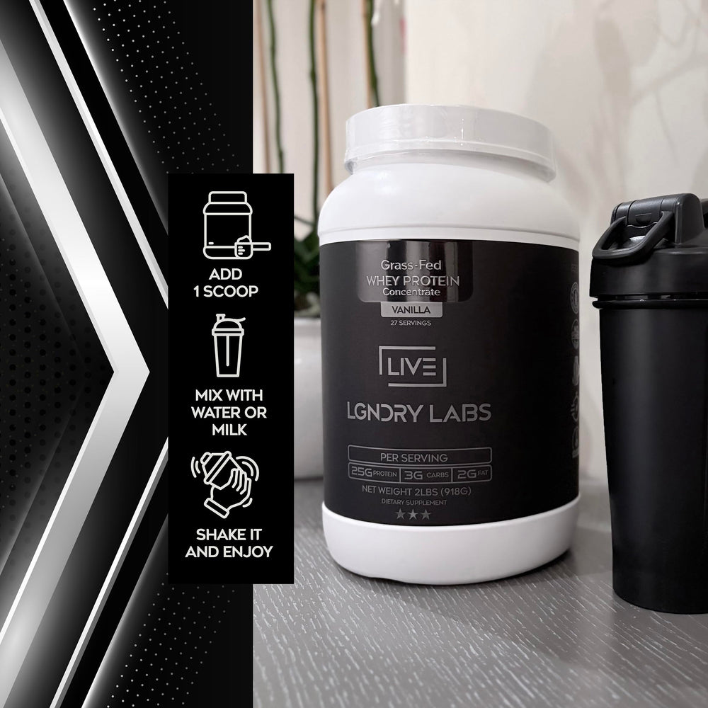 LIVE LGNDRY LABS 27-serving tub provides consistent fueling across training weeks.