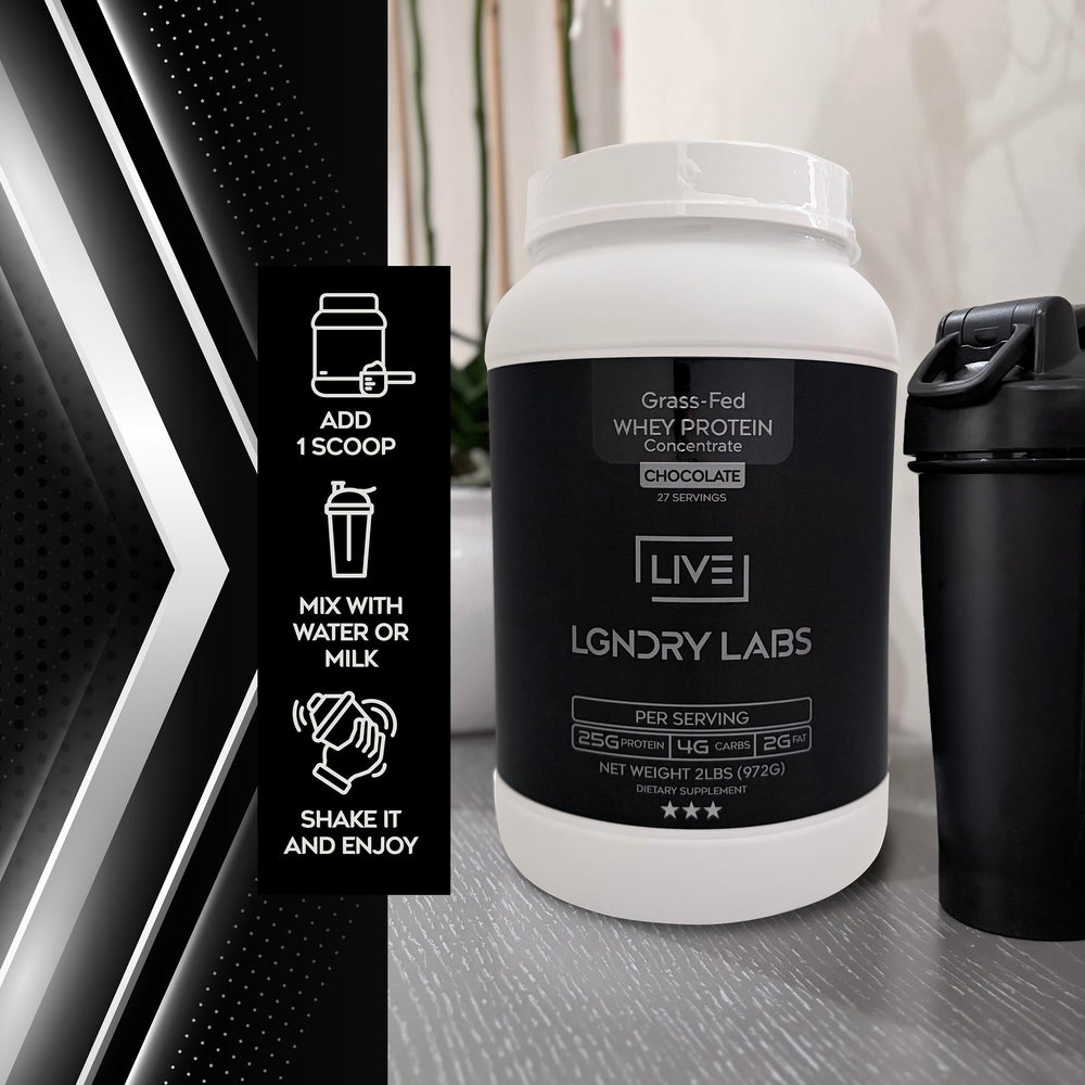 LIVE LGNDRY LABS NSF Certified for Sport badge signals quality.